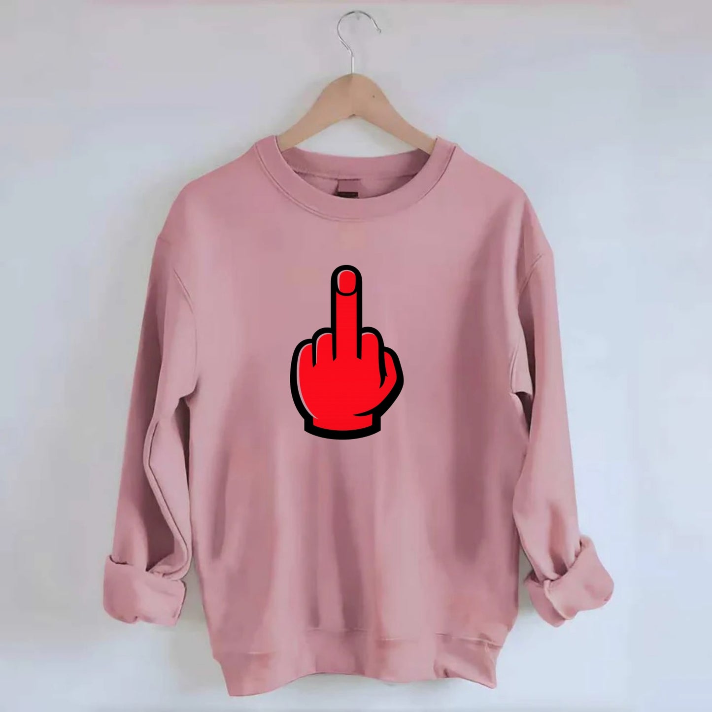 Bold Defiance Icon - Crewneck Sweatshirt - pink