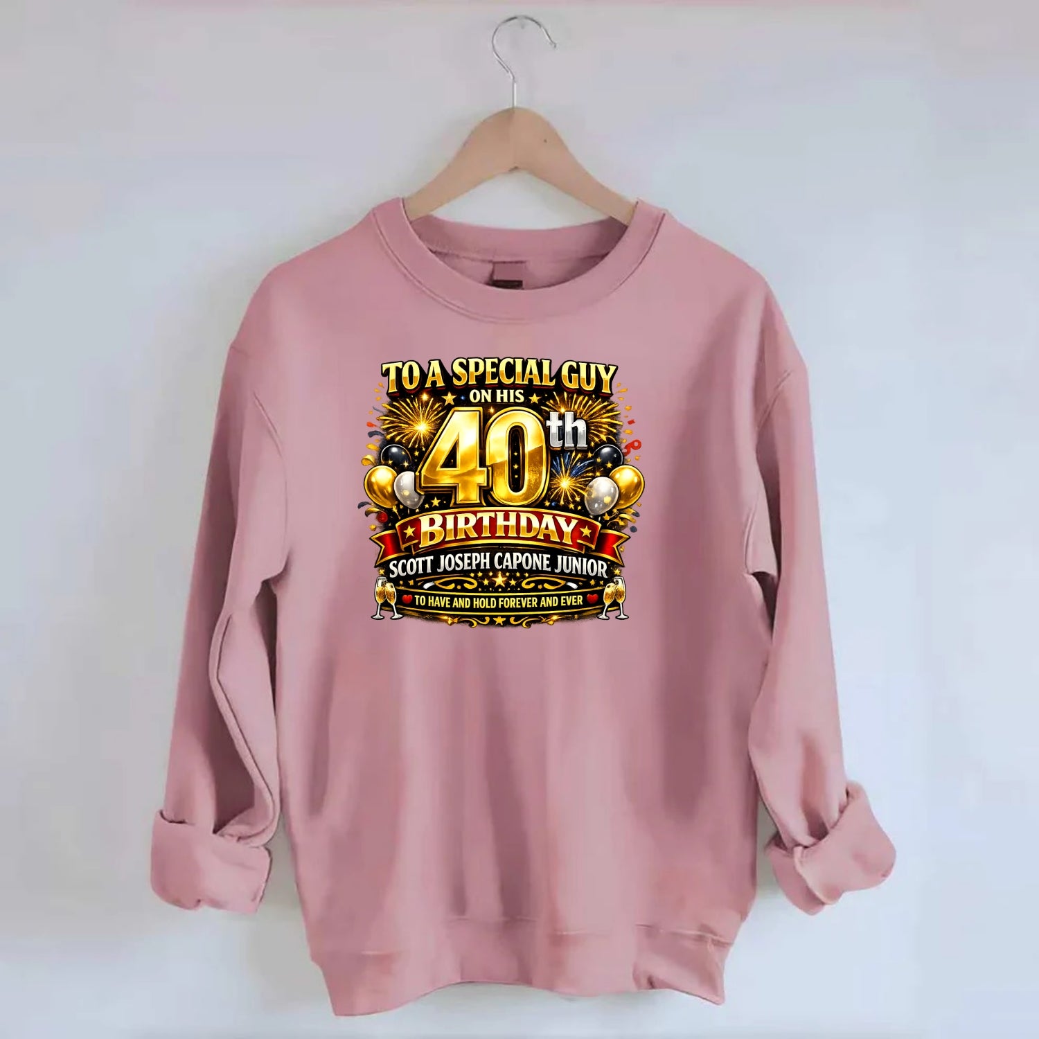 Special 40th Birthday - Crewneck Sweatshirt - pink