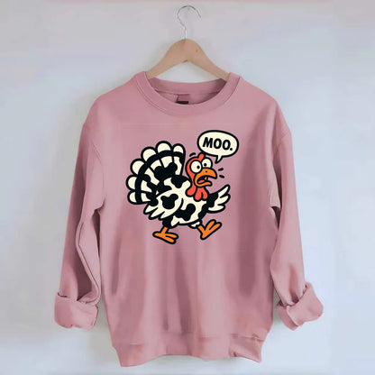 Mooing Turkey - Crewneck Sweatshirt - pink