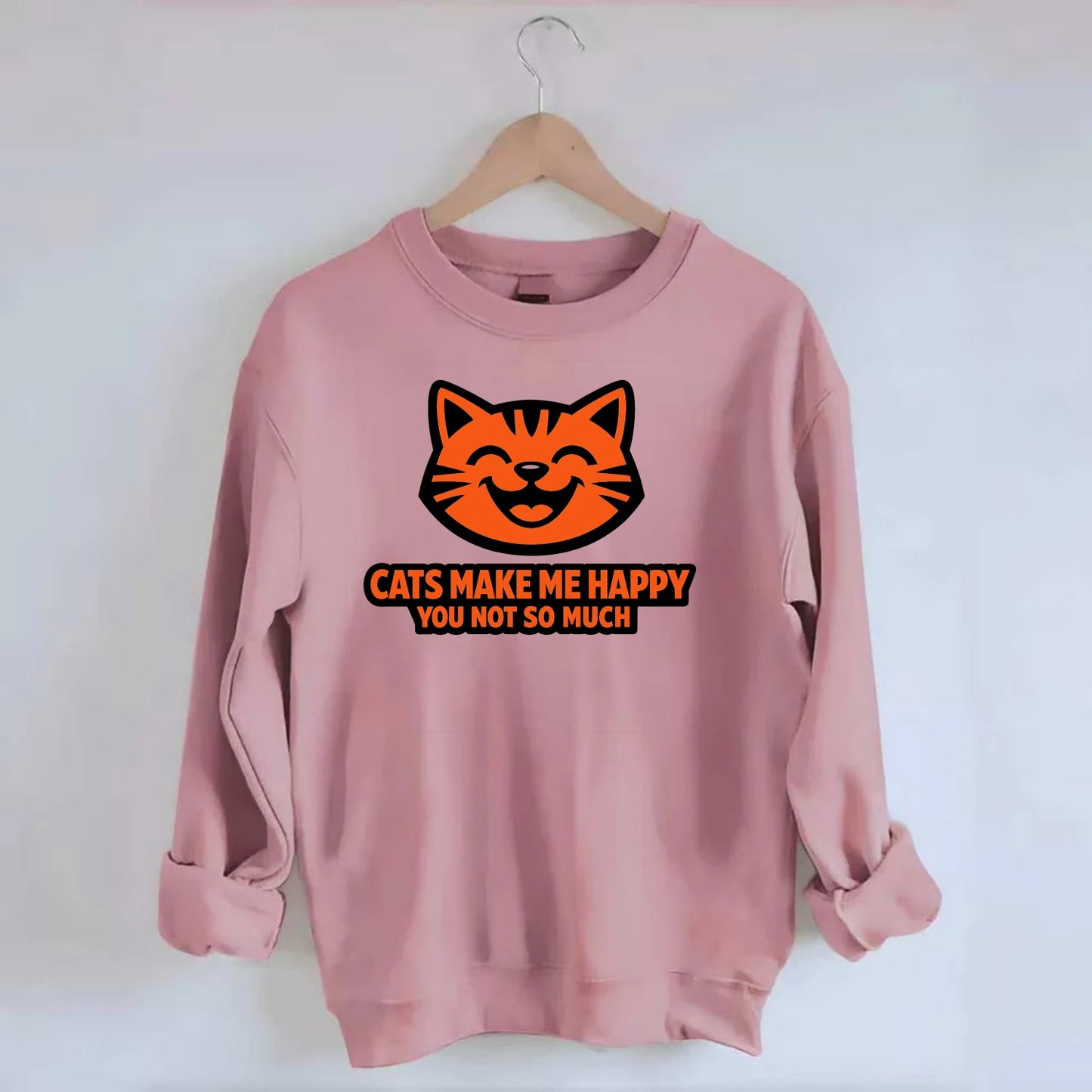 Feline Joy and Sassy Truths - Crewneck Sweatshirt - pink