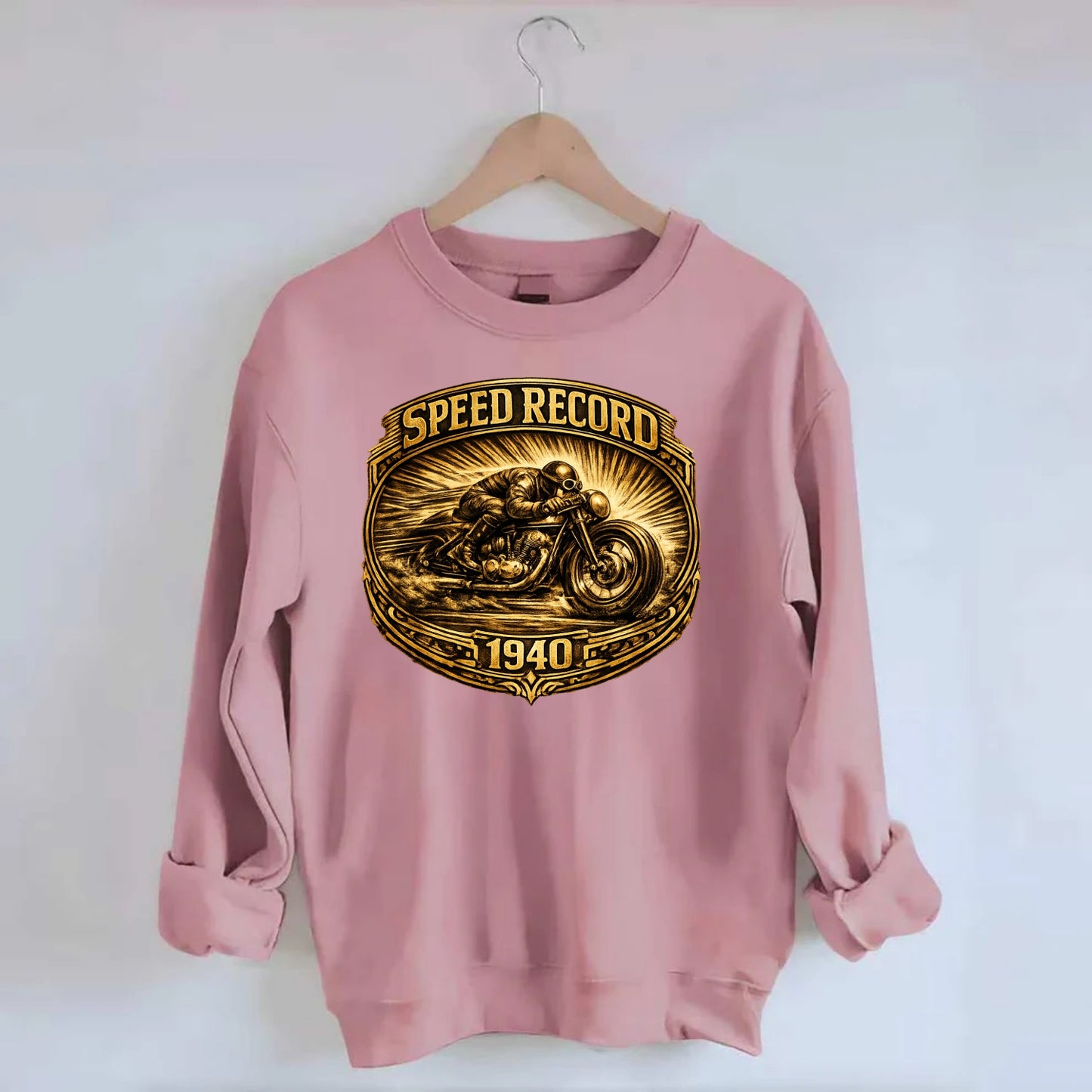 Speed Record Racer - Crewneck Sweatshirt - pink