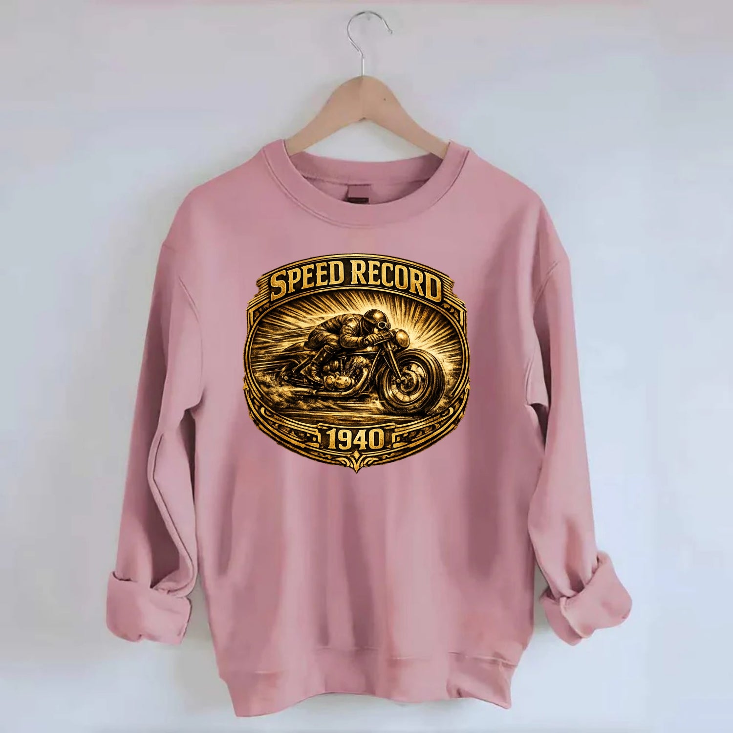 Speed Record Racer - Crewneck Sweatshirt - pink