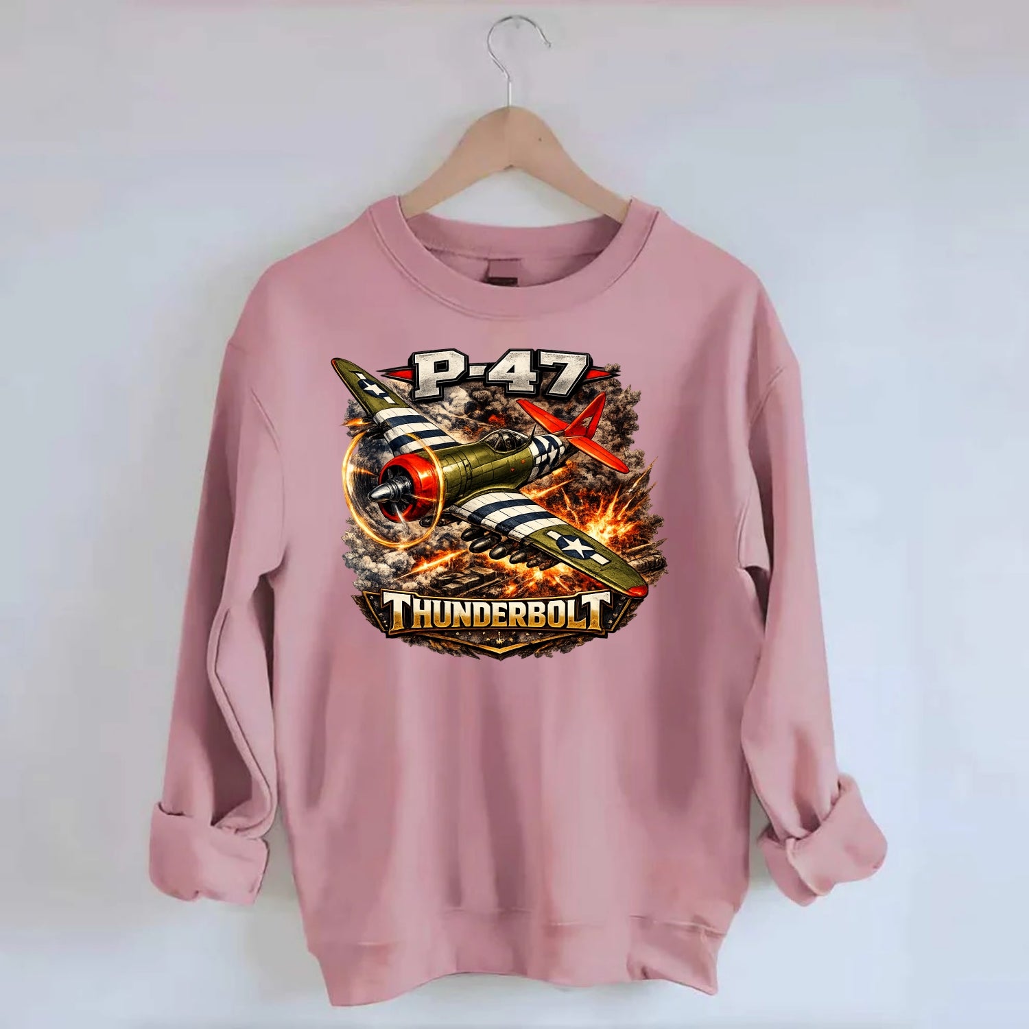 P 47 Thunderbolt - Crewneck Sweatshirt - pink