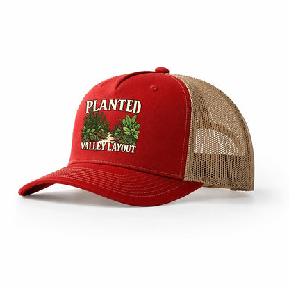 Planted Valley Layout Aquarium Keeping Trucker Hat – Red Khaki