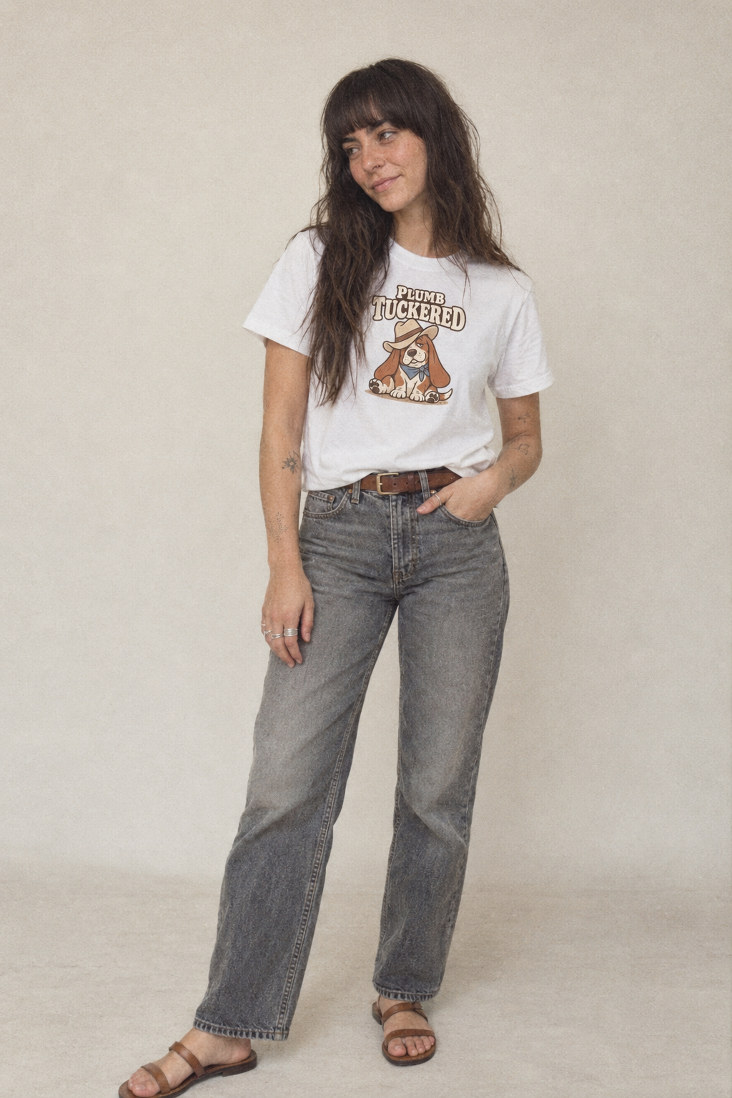 Plumb Tuckered Well I Declare Classic T-shirt – studio model photo