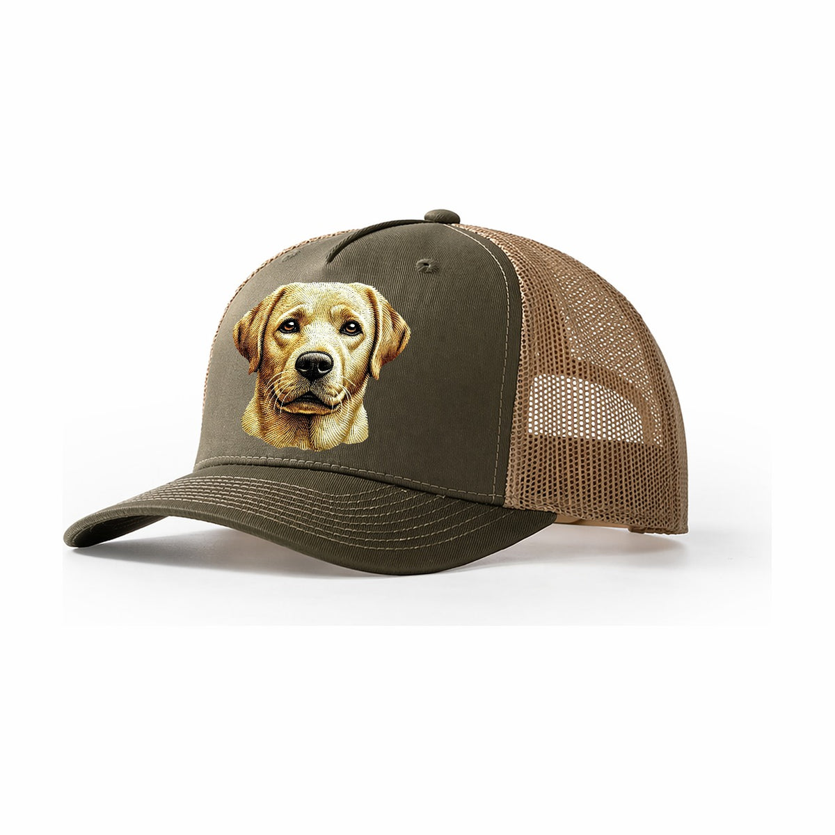 Labrador Retriever Trucker Hat – Olive Khaki
