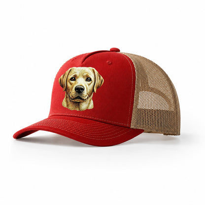Labrador Retriever Trucker Hat – Red Khaki