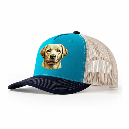 Labrador Retriever Trucker Hat – Teal Navy
