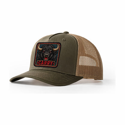 Yak Carry Badge Trucker Hat – Olive Khaki