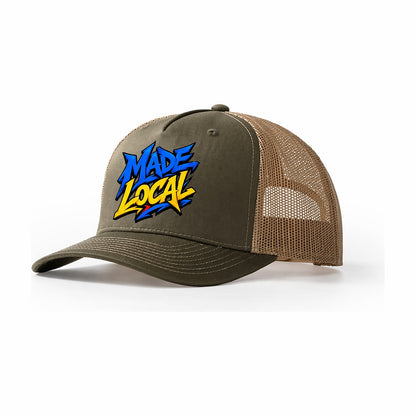 Made Local Tee Graphic Trucker Hat – Olive Khaki
