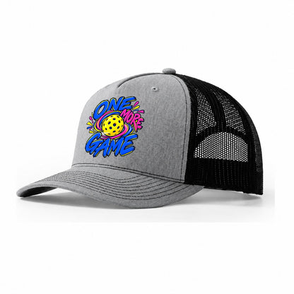 One More Game Pickleball Life Trucker Hat – Sport Grey Black