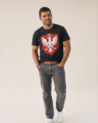 Poland White Eagle Classic T-shirt – studio model photo