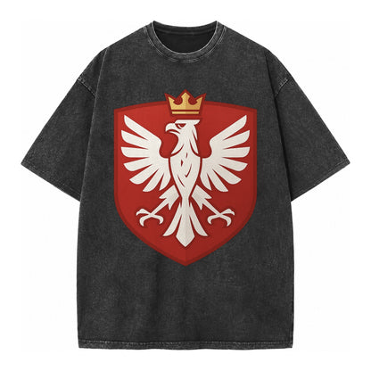 Poland White Eagle Vintage T-shirt – Black
