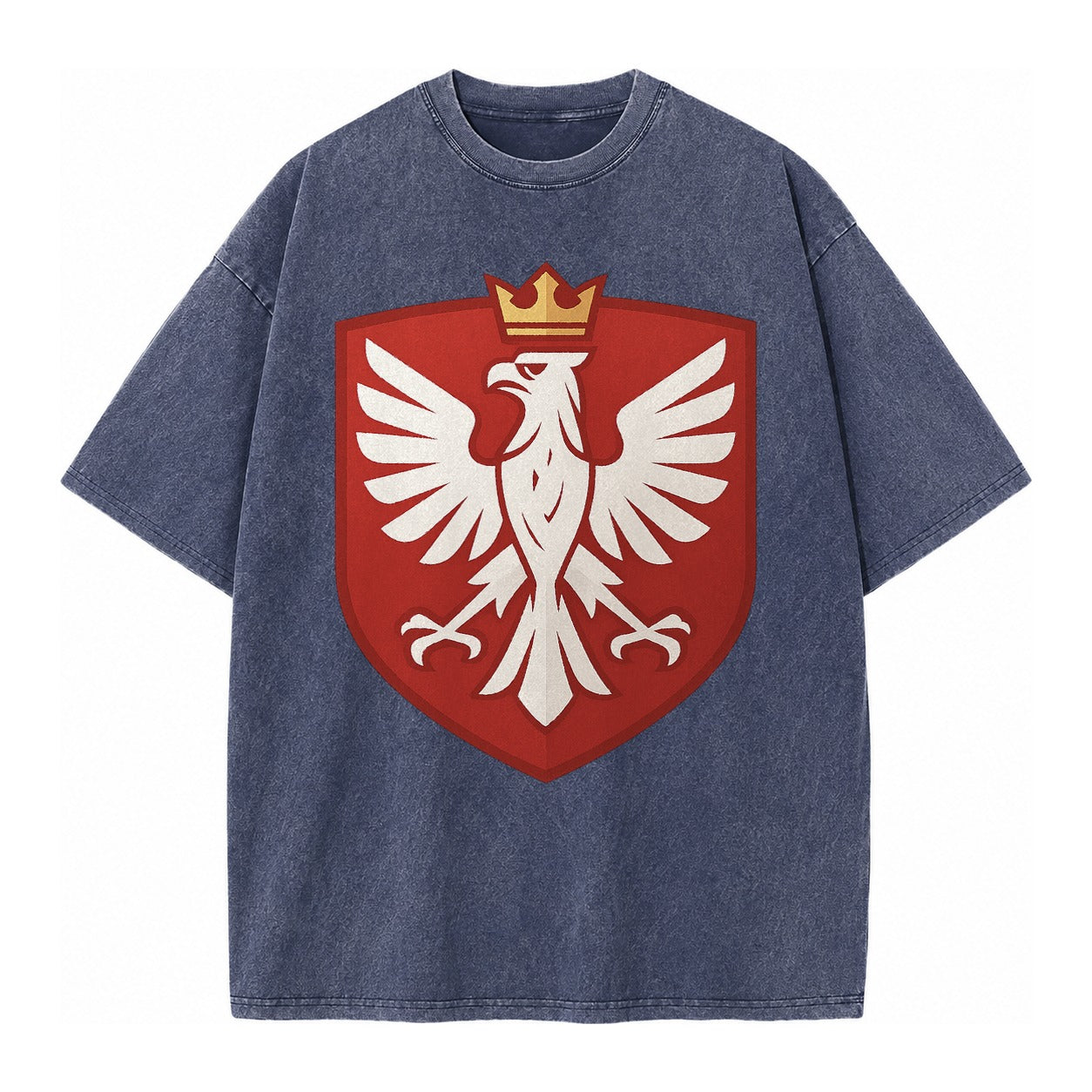Poland White Eagle Vintage T-shirt – Blue