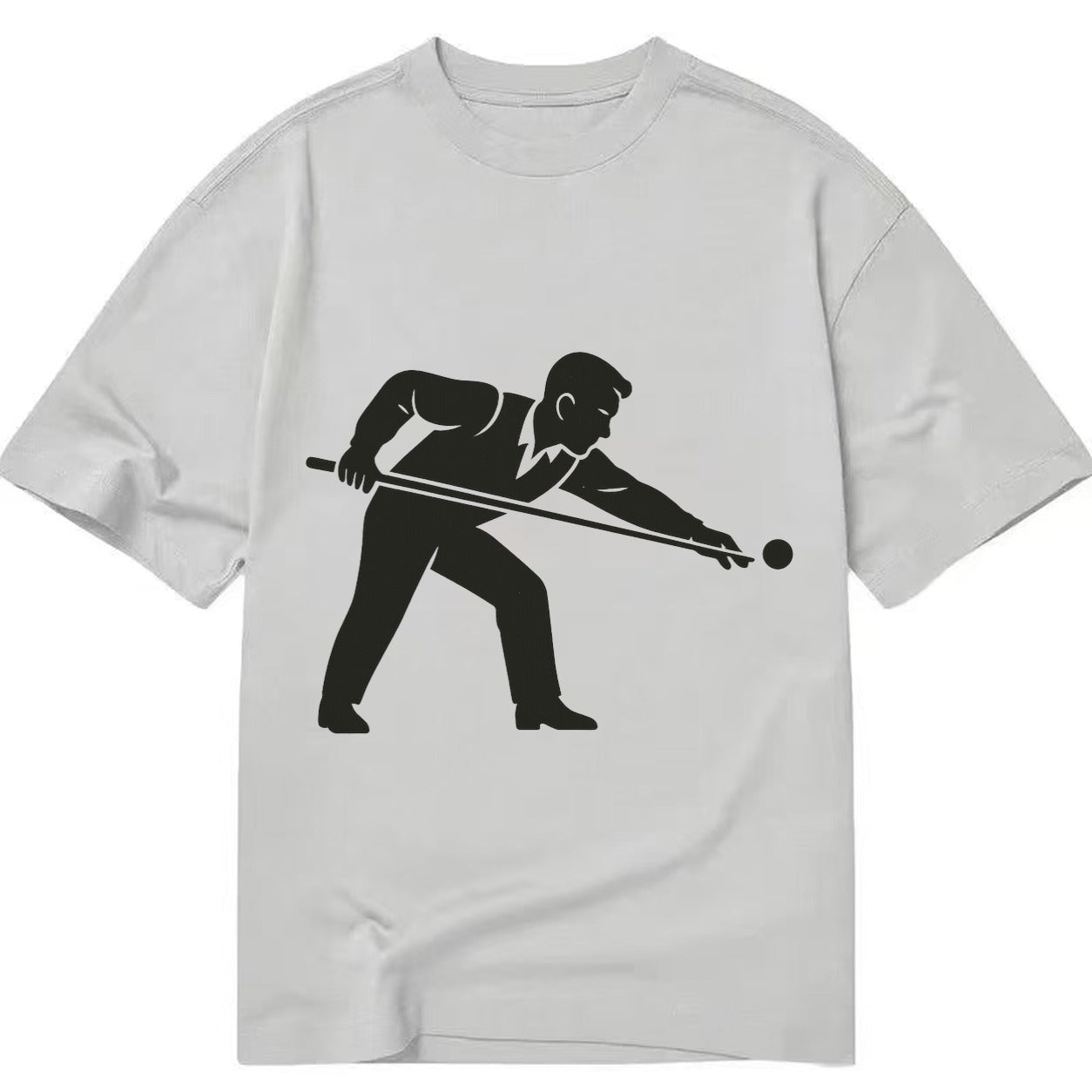 Pool player lining up shot - Classic T-shirt – Grey