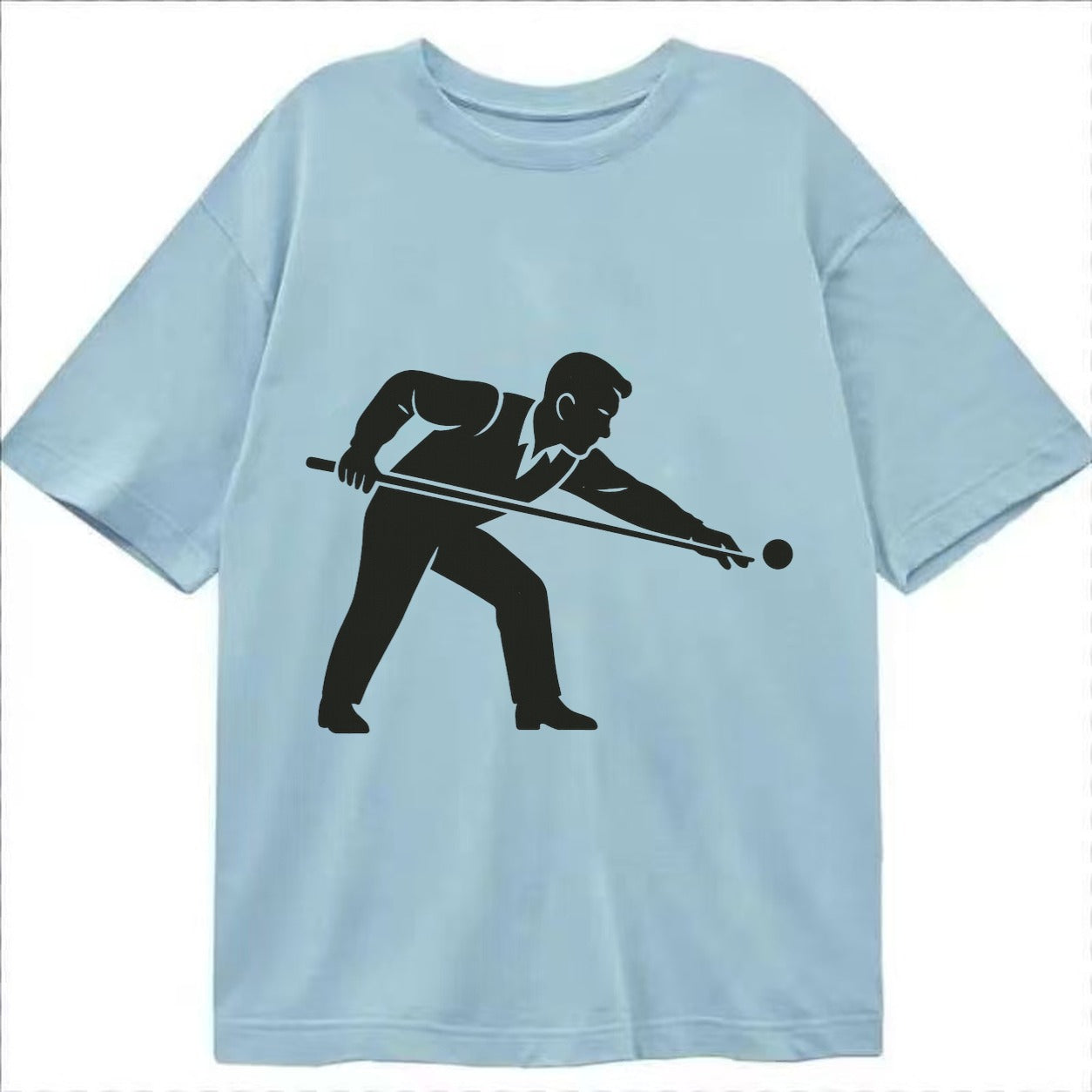Pool player lining up shot - Classic T-shirt – Light Blue