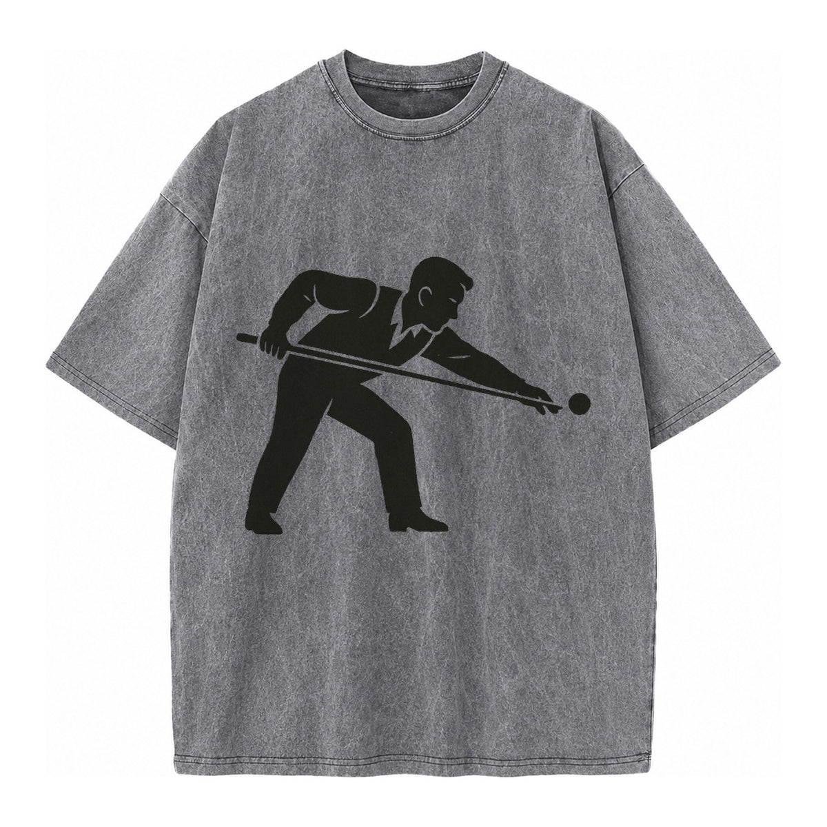 Pool player lining up shot - Vintage T-shirt – Grey