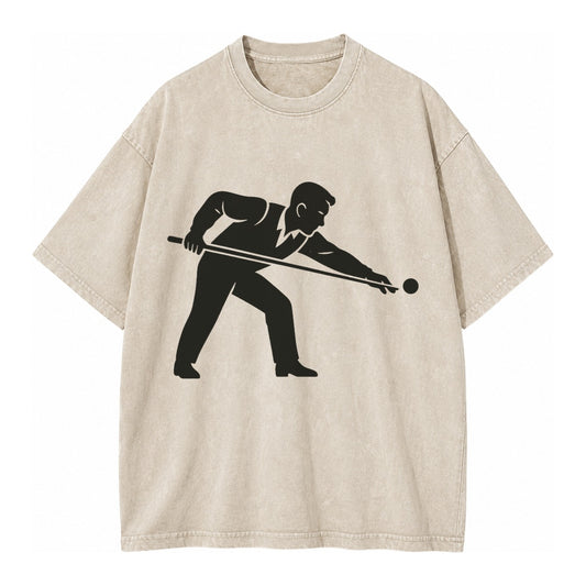 Pool player lining up shot - Vintage T-shirt – Off White