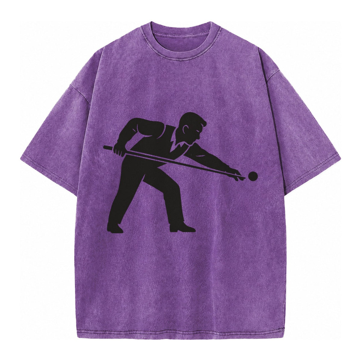Pool player lining up shot - Vintage T-shirt – Purple