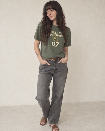 Possum Bowling Sunday Nobodies Classic T-shirt – studio model photo