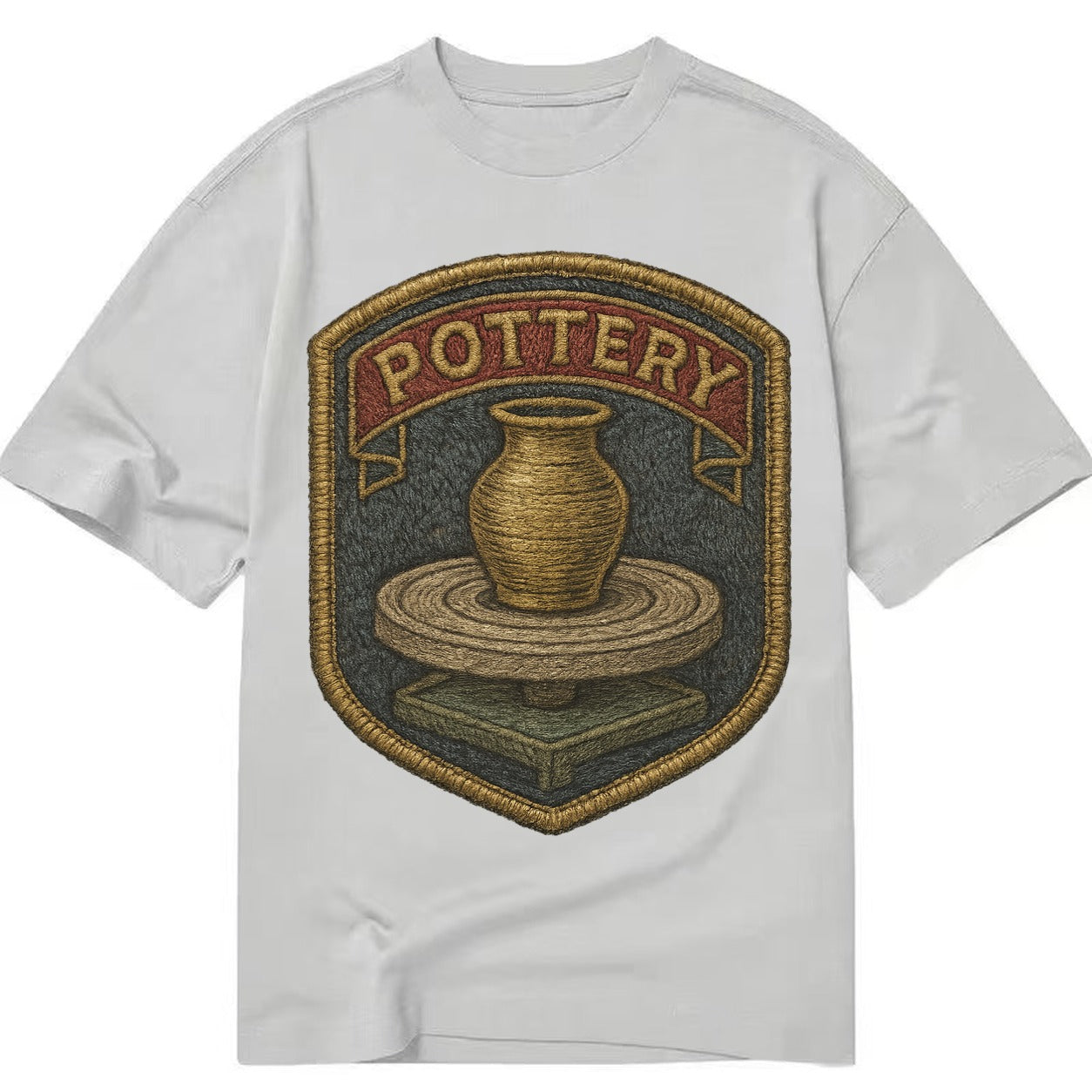 Pottery wheel with clay vessel - ceramicist symbol - Classic T-shirt – Grey