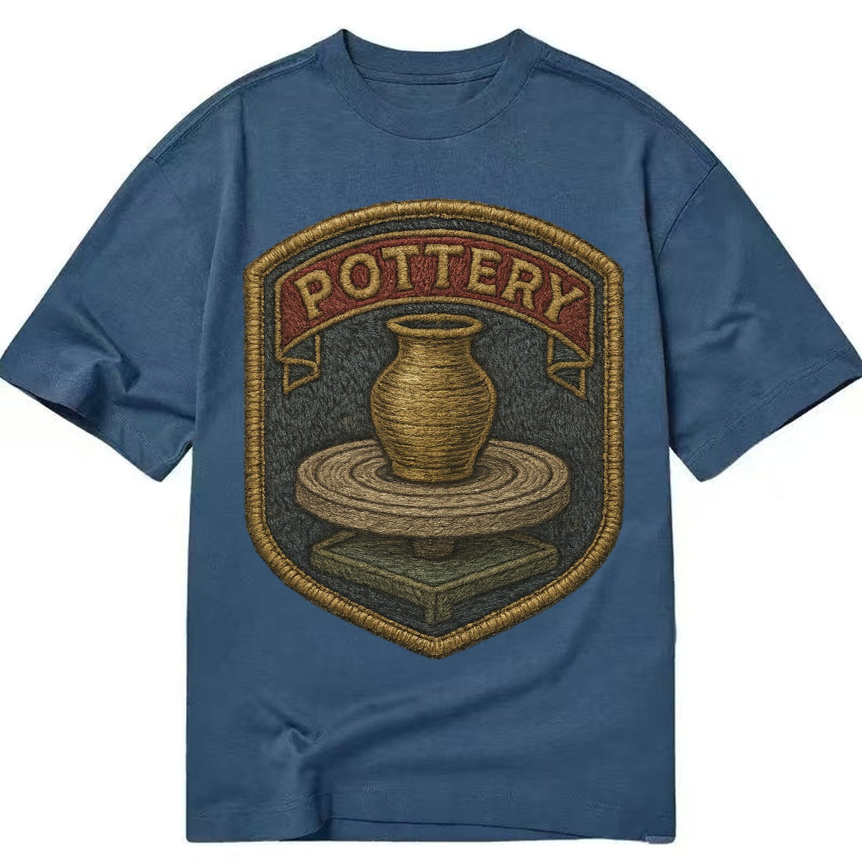 Pottery wheel with clay vessel - ceramicist symbol - Classic T-shirt – Twilight
