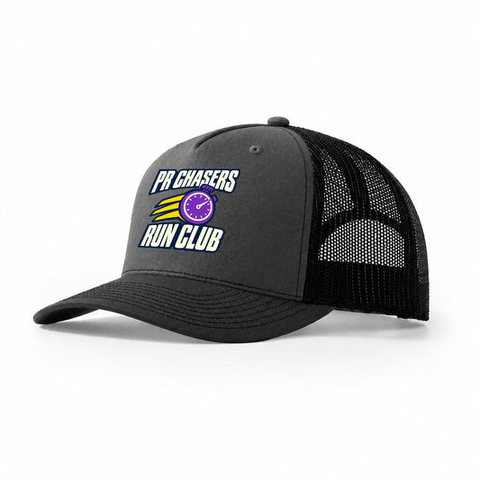 Pr Chasers Run Club 90S Running Clubs Trucker Hat – Dark Grey Black