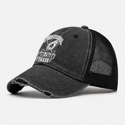 Professional Mulligan Taker Golf Life Washed Trucker Hat – Black