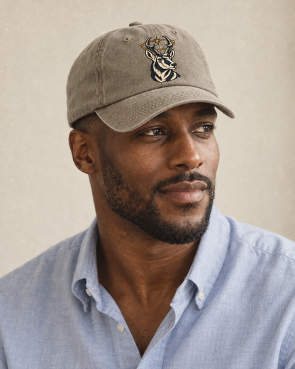 Model wearing the cap