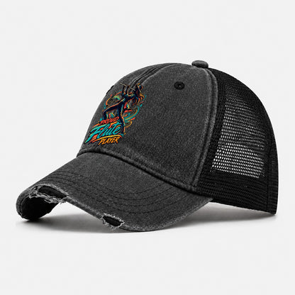 Proud Flute Player Music Instruments Washed Trucker Hat – Black