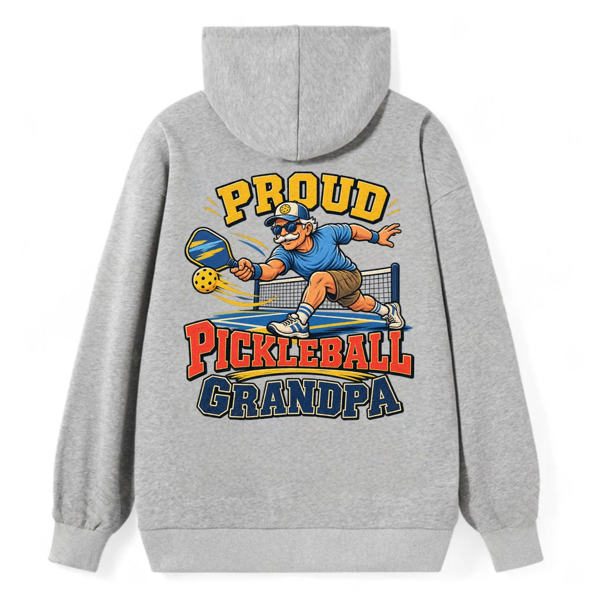 Proud Pickleball Grandpa Pickleball Life Classic Pullover Hoodie – Grey