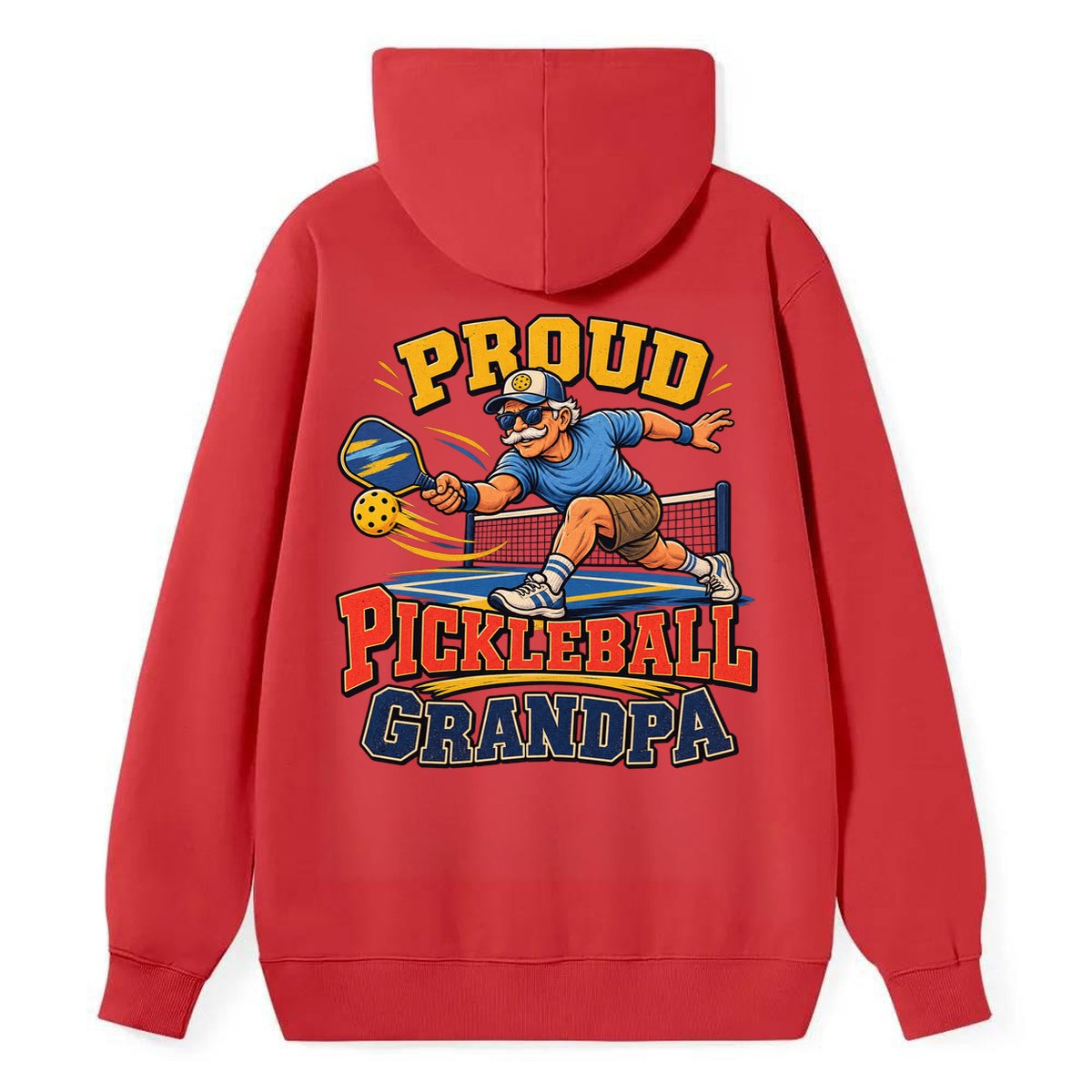 Proud Pickleball Grandpa Pickleball Life Classic Pullover Hoodie – Red