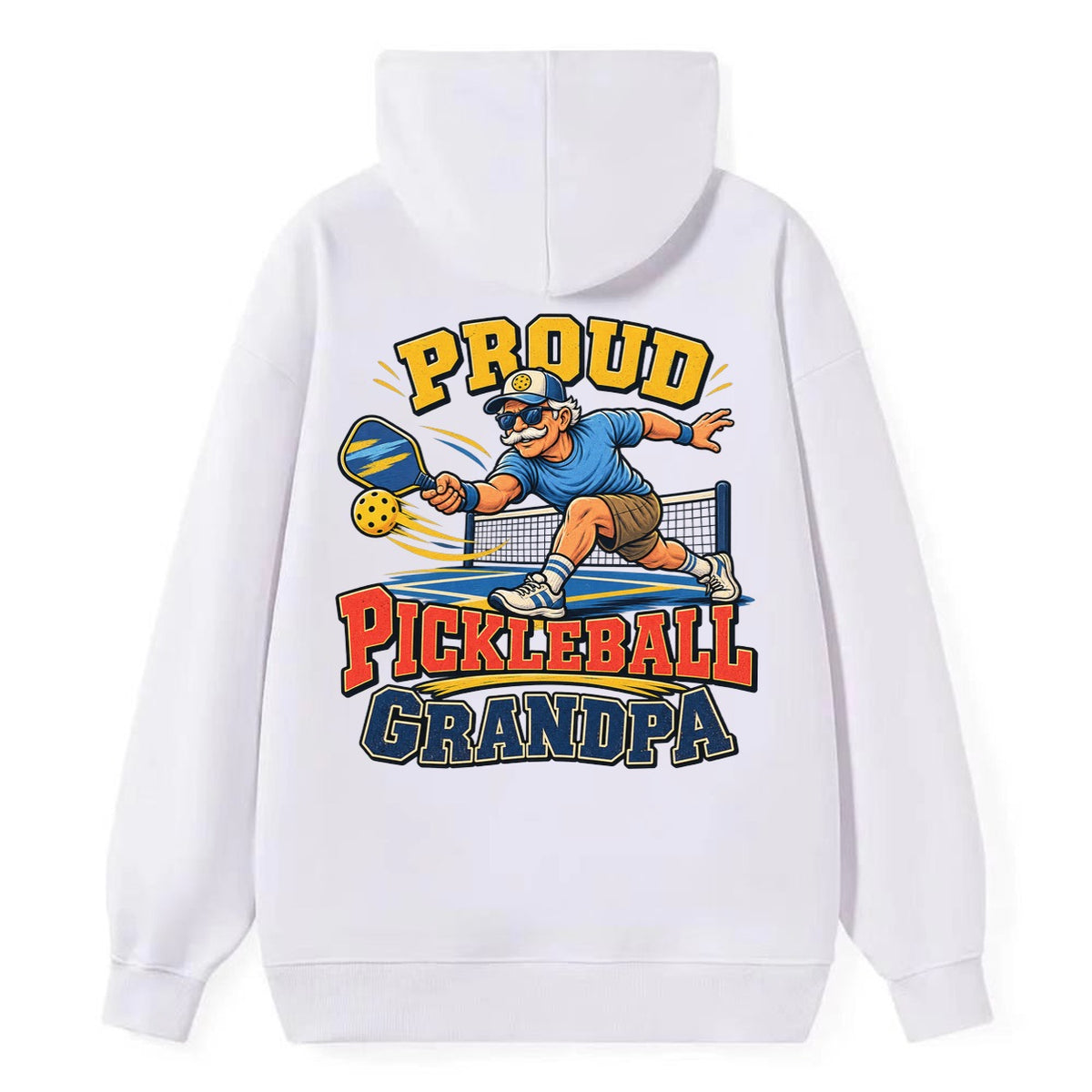 Proud Pickleball Grandpa Pickleball Life Classic Pullover Hoodie – White