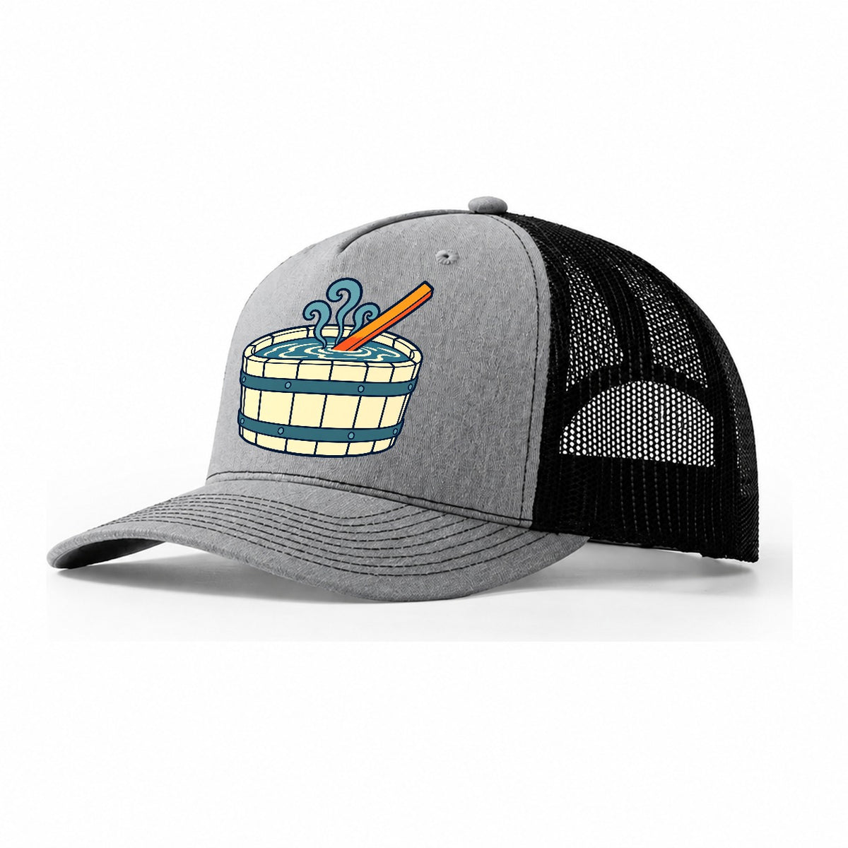 Quench Tub And Bar Blacksmithing Trucker Hat – Sport Grey Black