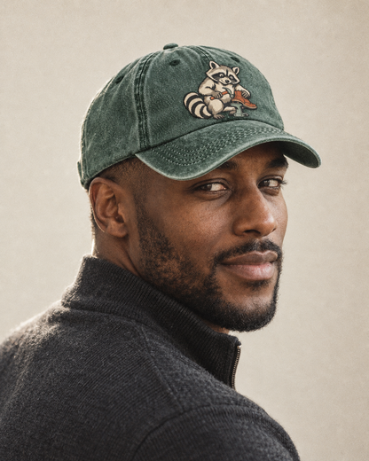 Model wearing the cap