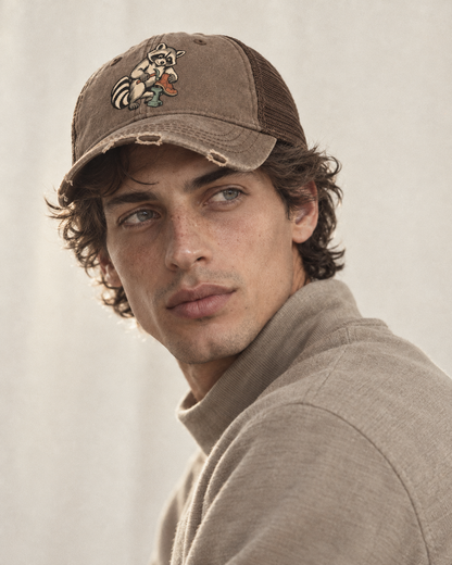 Model wearing the cap