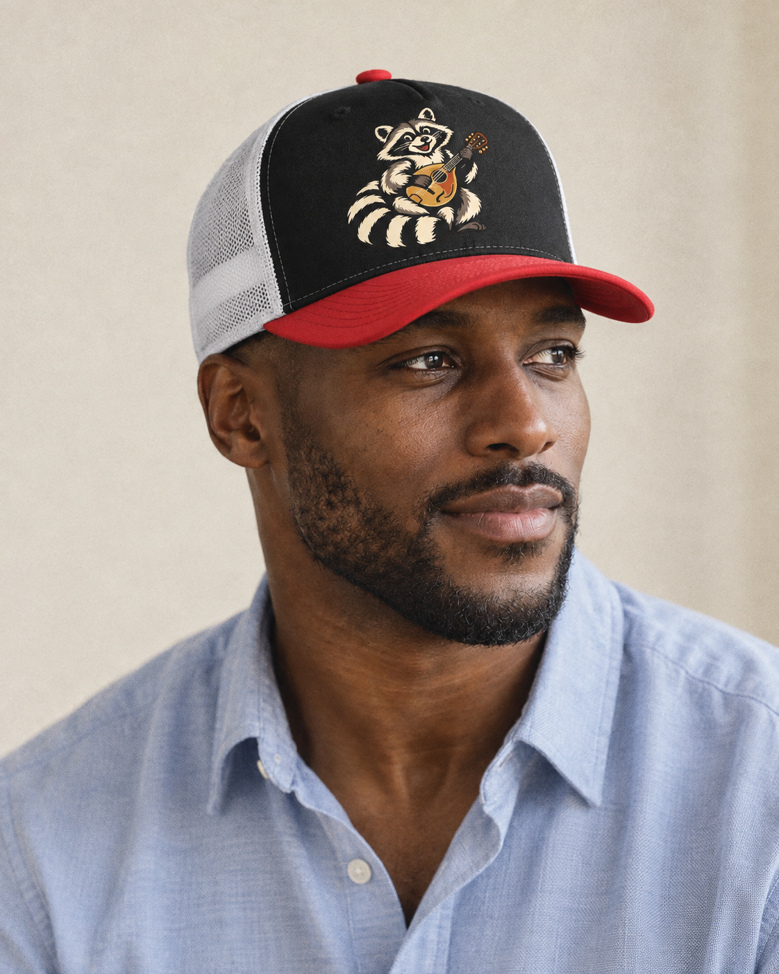 Model wearing the cap