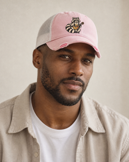 Model wearing the cap