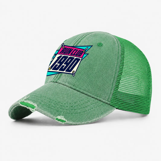 Race Bib 1990 Run Club 90S Running Clubs Washed Trucker Hat – Ink Green
