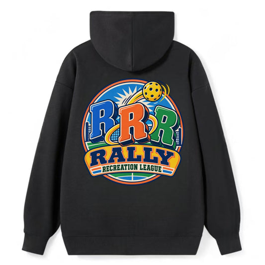 Rally Recreation League Pickleball Life Classic Pullover Hoodie – Black
