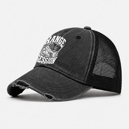 Range Session Golf Life Washed Trucker Hat – Black