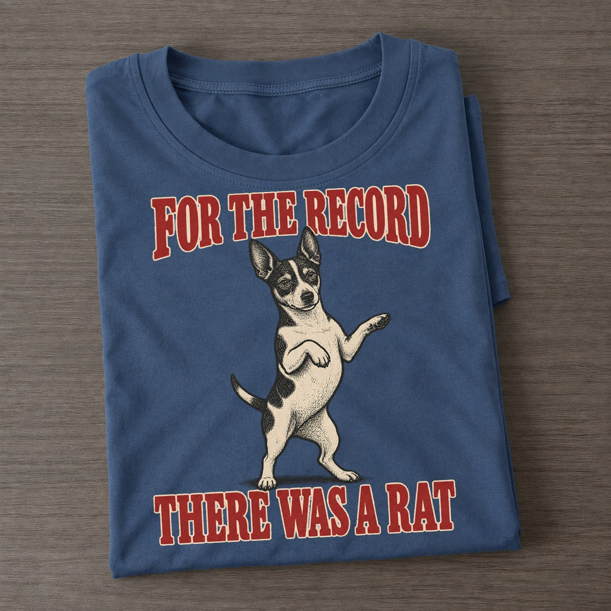 Rat Terrier Dog Declarations Classic T-shirt – Twilight Navy