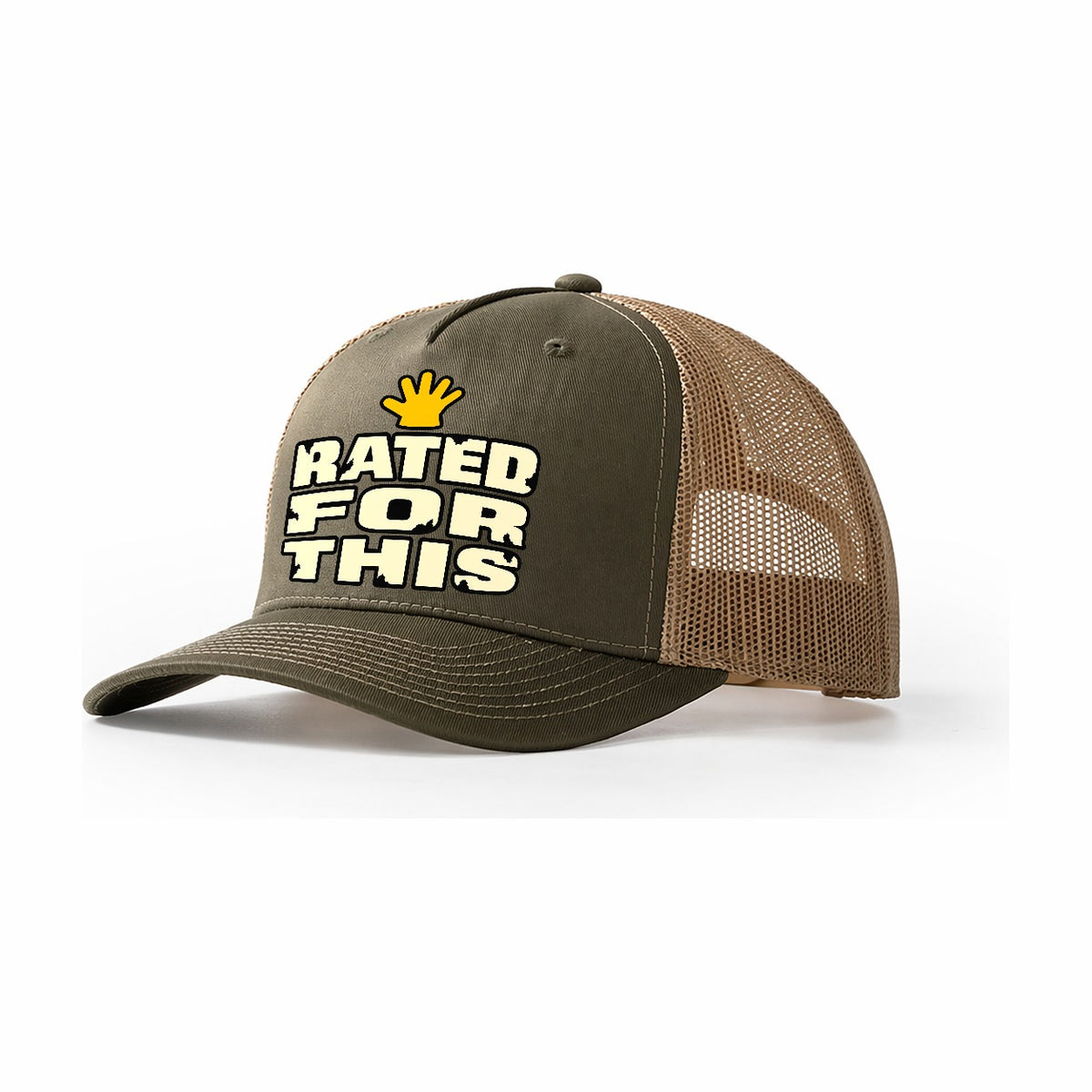 Rated For This Heavy Duty Trucker Hat – Olive Khaki