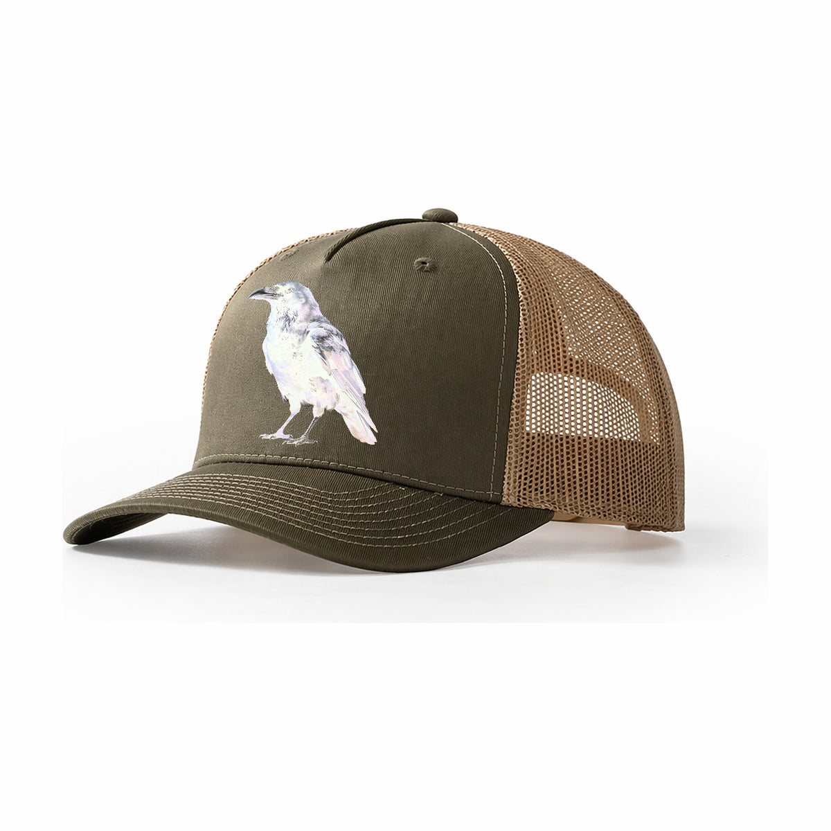 Raven Trucker Hat – Olive Khaki