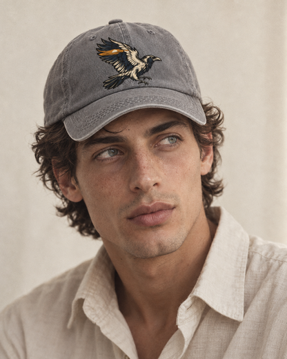 Model wearing the cap
