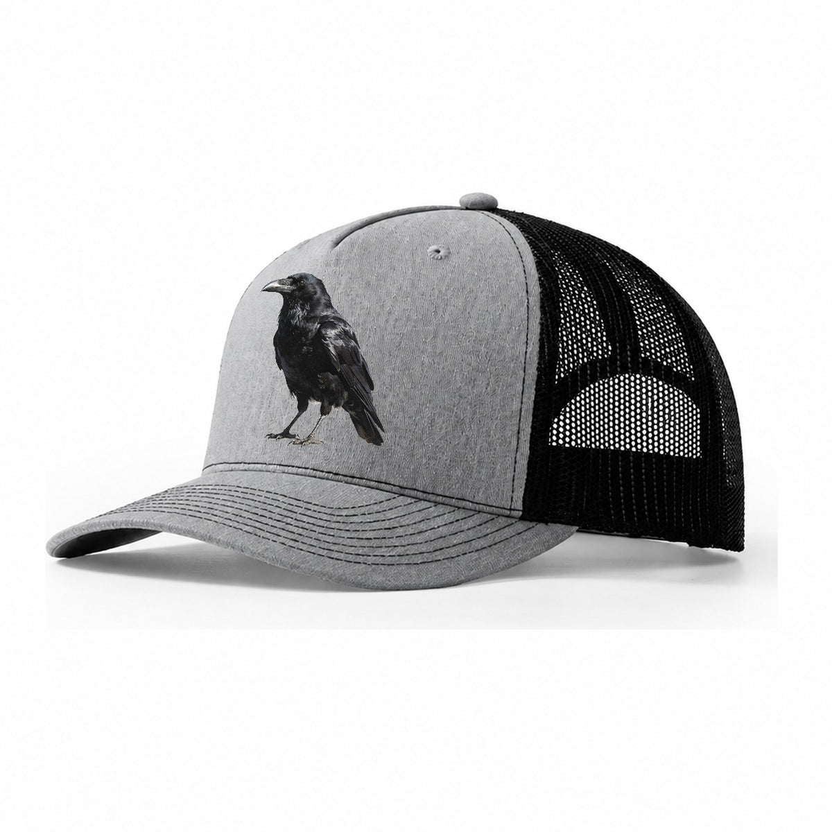 Raven Trucker Hat – Sport Grey Black