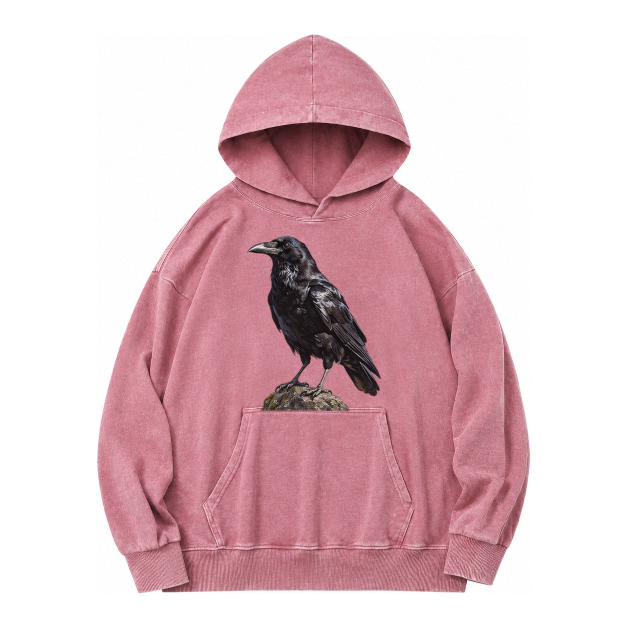 Raven Vintage Washed Hoodie – dusty-rose