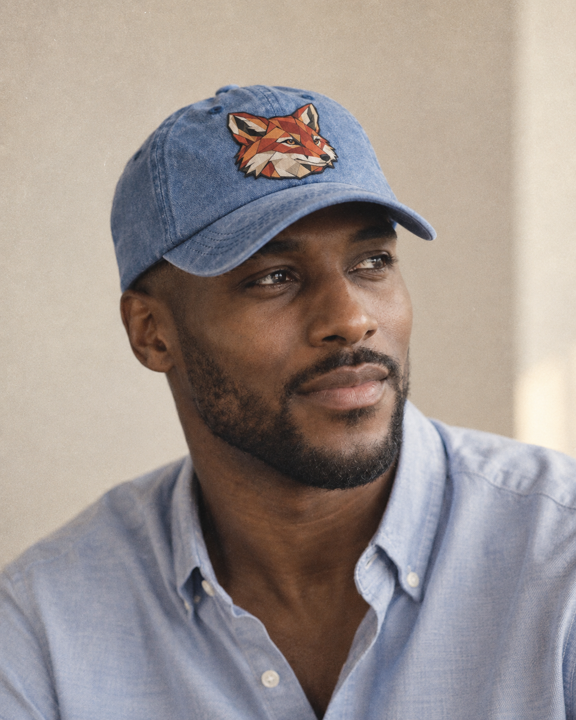 Model wearing the cap