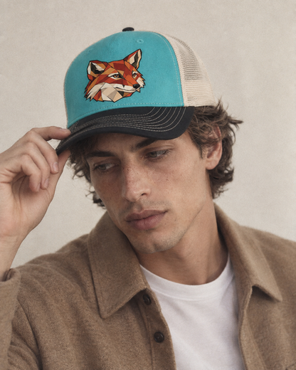 Model wearing the cap