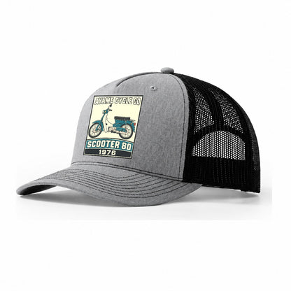 Ayame Scooter 80 Showa Speed Plates Trucker Hat – Sport Grey Black